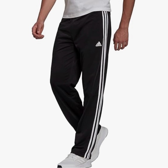 NWT Adidas Men’s Black and White 3- Stripe Pants Size Medium - Picture 3 of 7